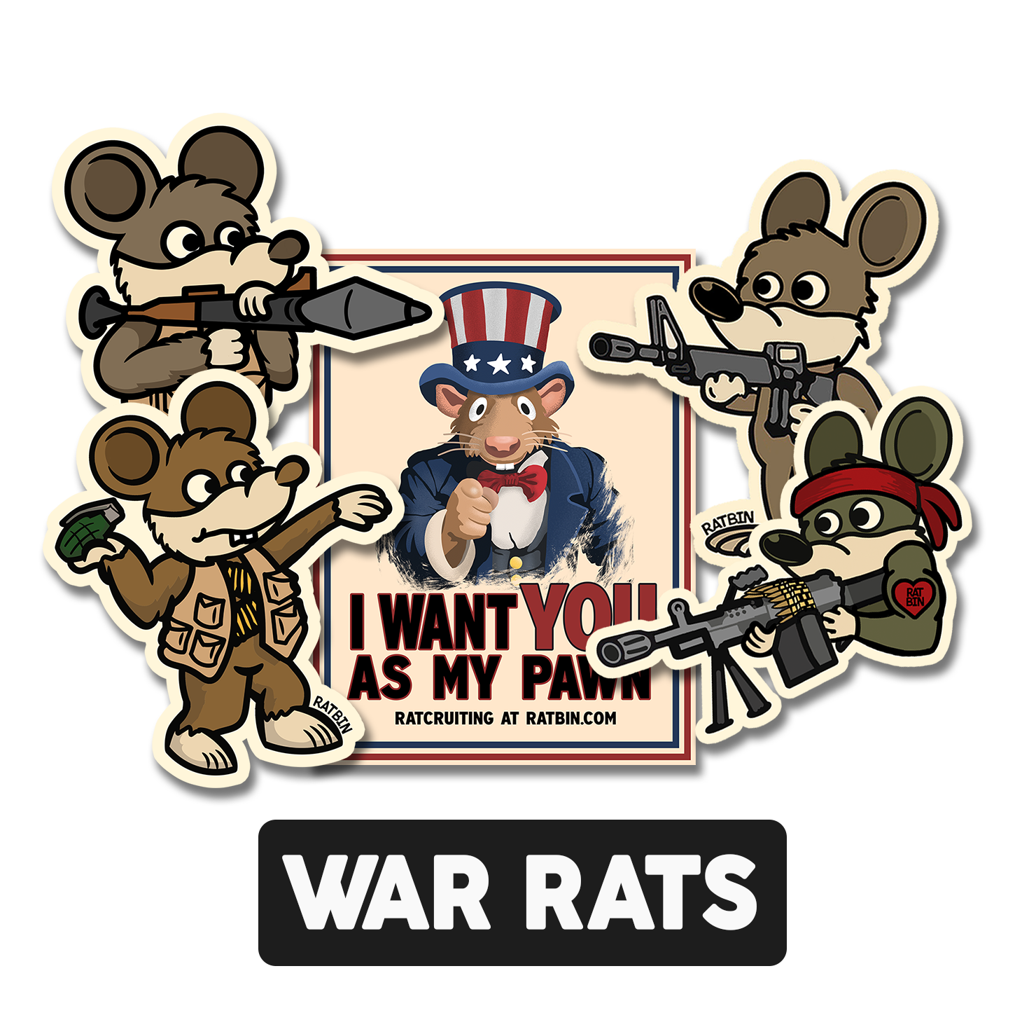 WAR RATS - Sticker Pack – RATBIN